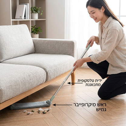 מברשת אבק טלסקופית דקה